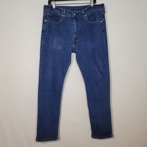 Levis 502 Regular Taper Mens Jeans Tag 36x32 Fits 36x29 Dark Blue Stretch Denim